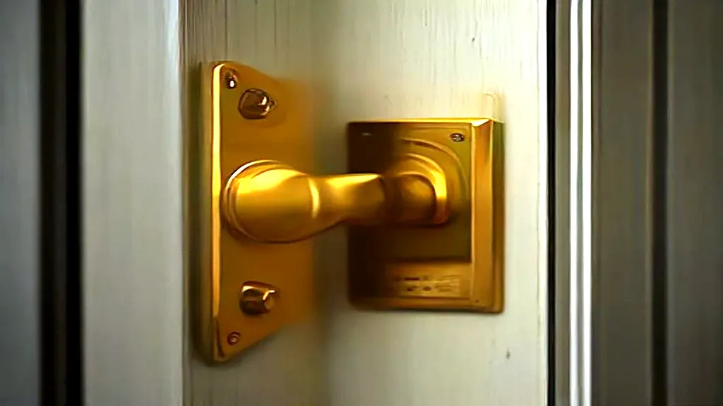 Brass keys in the lock of a front door